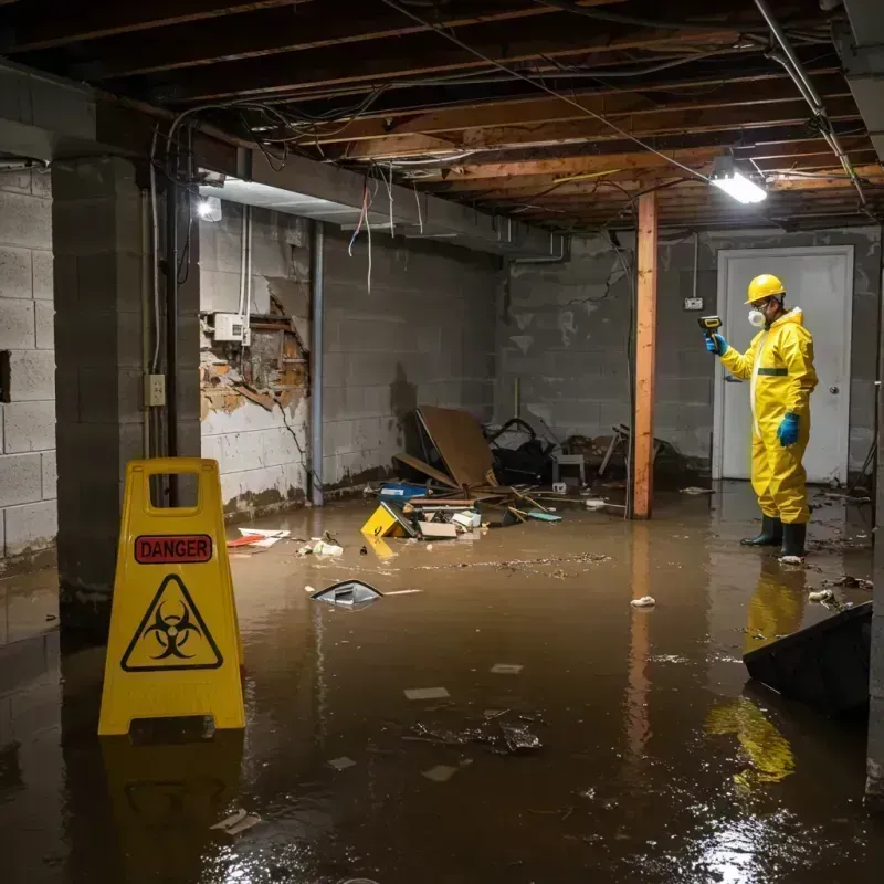 Flooded Basement Electrical Hazard in Dundee, FL Property